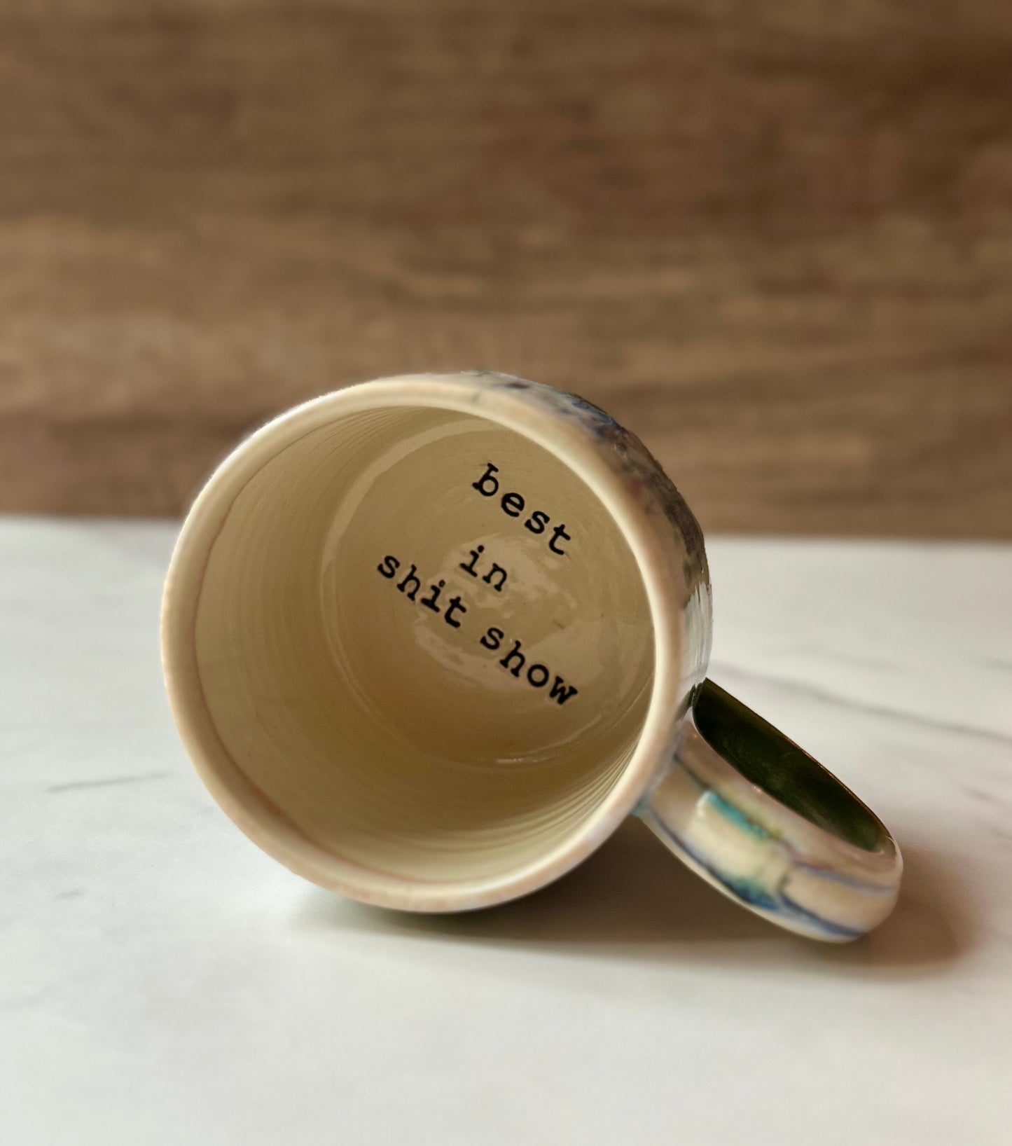 Cheeky 36 Mug (best in shit show)