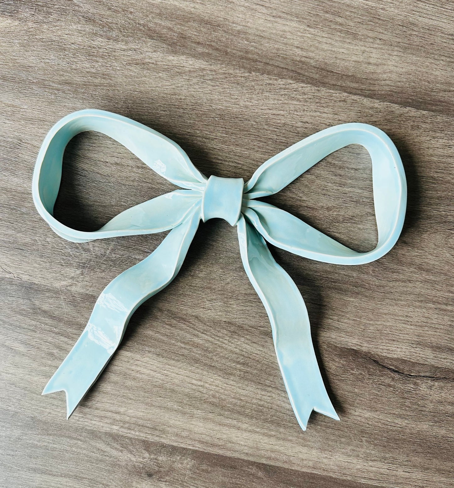 Large Blue Ribbon Bow