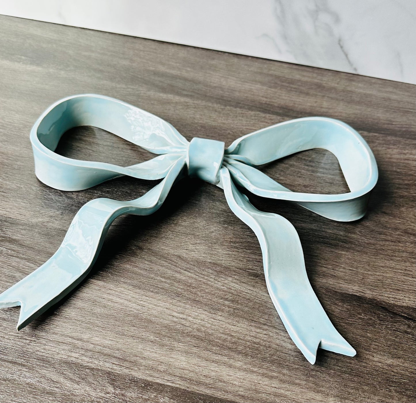 Large Blue Ribbon Bow