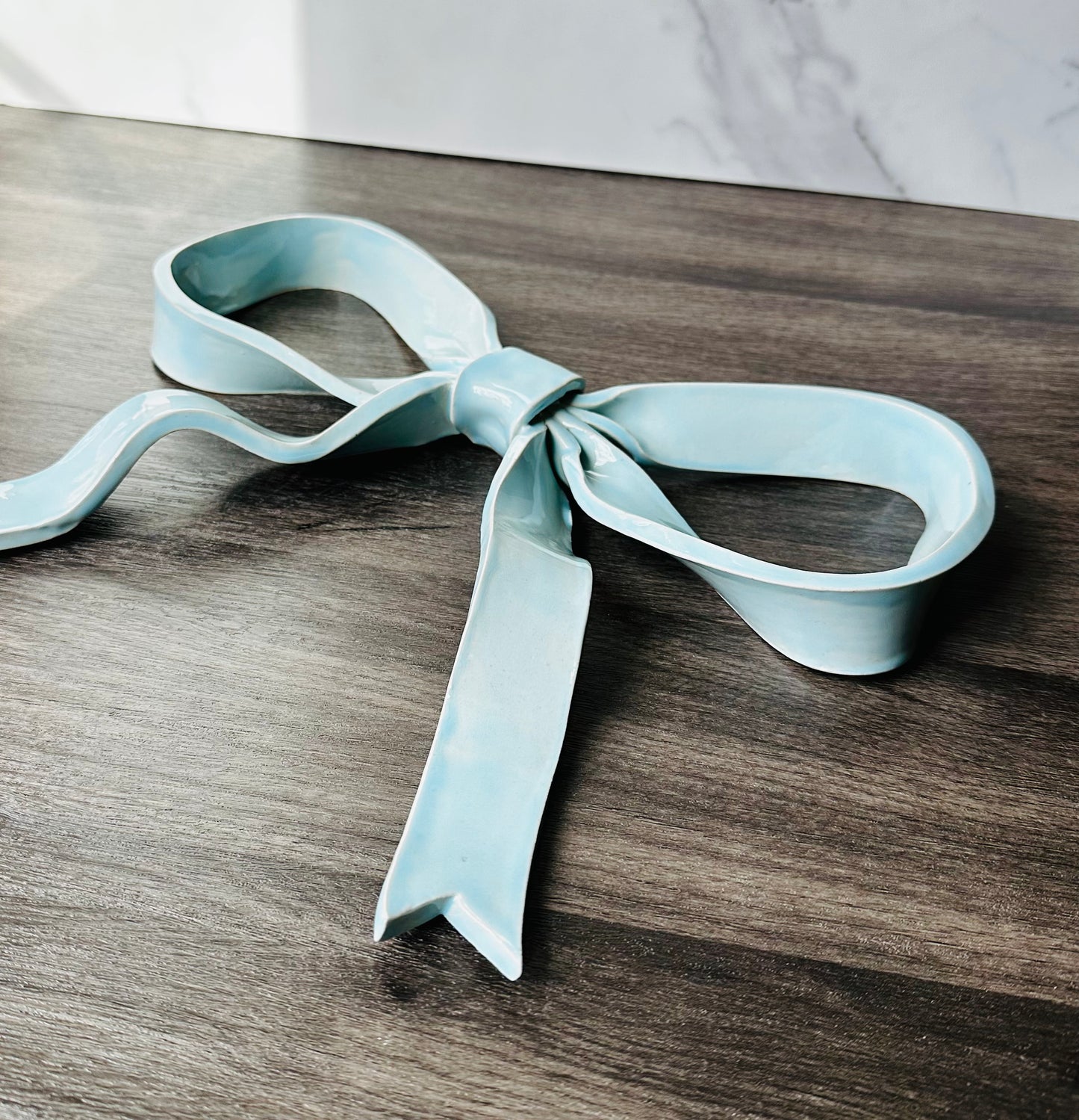 Large Blue Ribbon Bow