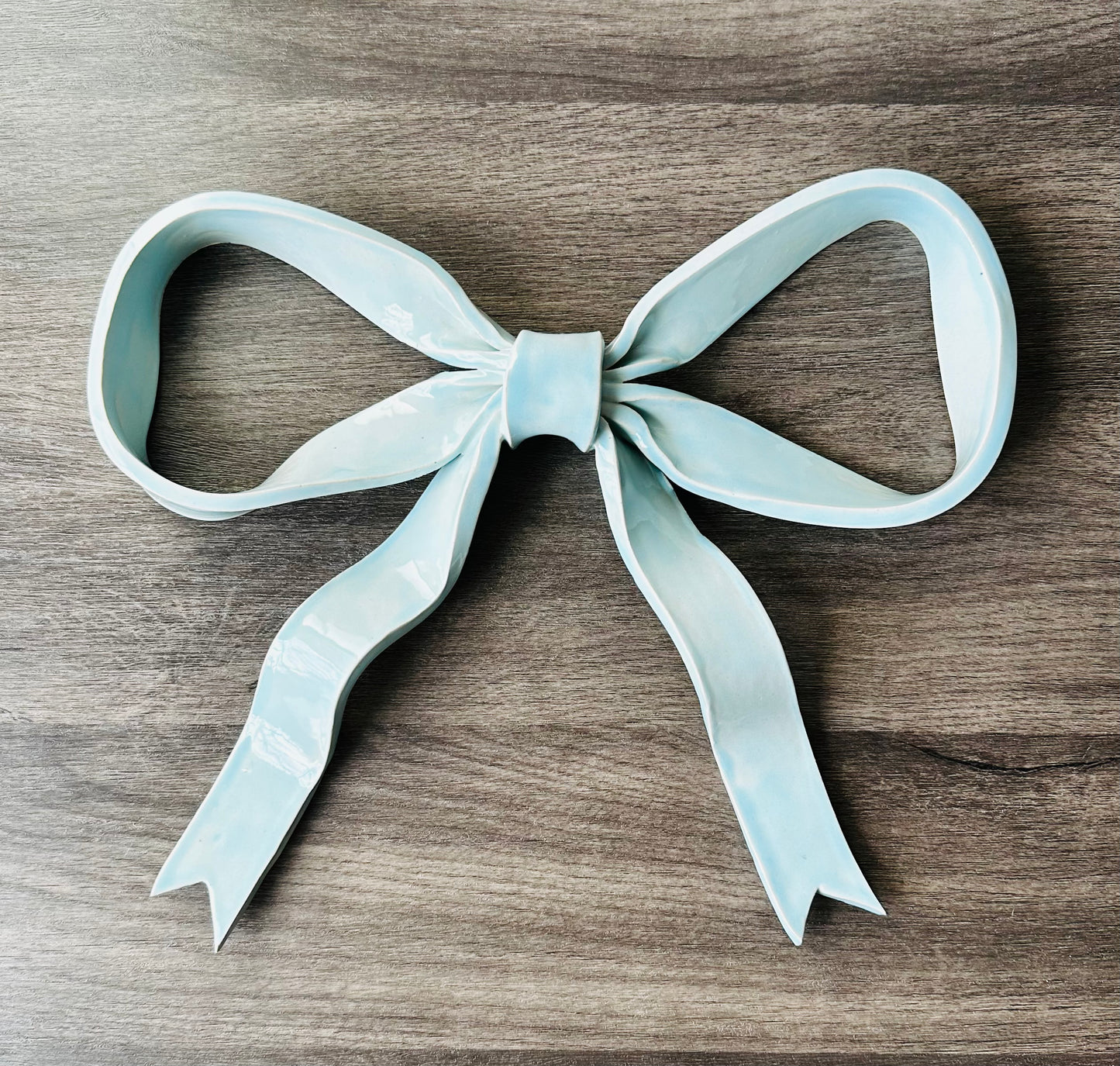 Large Blue Ribbon Bow